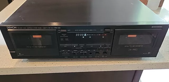 Denon DRW-830 /Stereo Double Cassette Tape Deck HX PRO see video