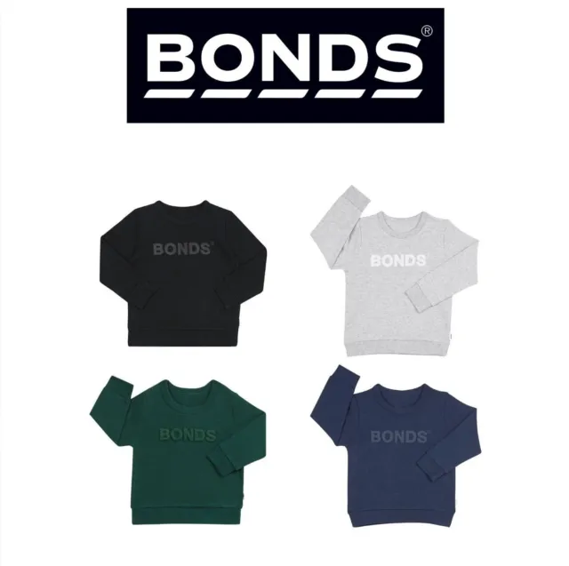 Bonds Kids Tech Sweats Pullover Super Soft Knitted Warm Cotton Poly Blend KVQTK