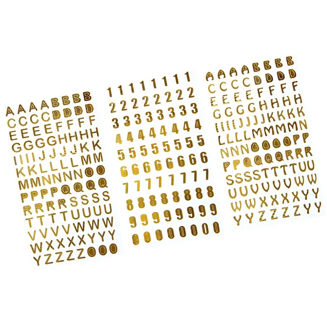 3 SHEETS ALPHANUMERIC Stickers Adhesive Alphabet Letter Self Mini £6.98 ...