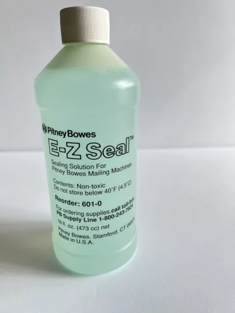 PITNEY BOWES 601-0 E-Z EZ SEAL SOLUTIONNFOR MAILING MACHINES LOT OF 4/16.fl .oz