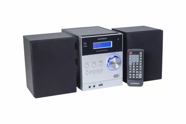 Système stéréo avec CD, DAB+ radio, Bluetooth, entrée AUX, UNIVERS USB MS 300-21