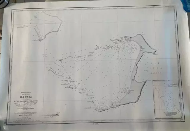 Lot 3 Anciennes Cartes Maritime De Navigation Ocean Pacifique Nouvelle Caledonie
