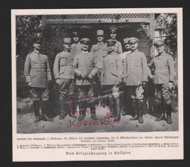 Bildnis 1915, Galizien General der Infanterie v. Linsingen WWI