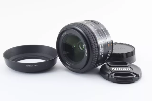 Nikon Af Nikkor 28mm F/2.8 D Weitwinkel Objektiv [ EXC W/HN2 Kapuze Aus Japan