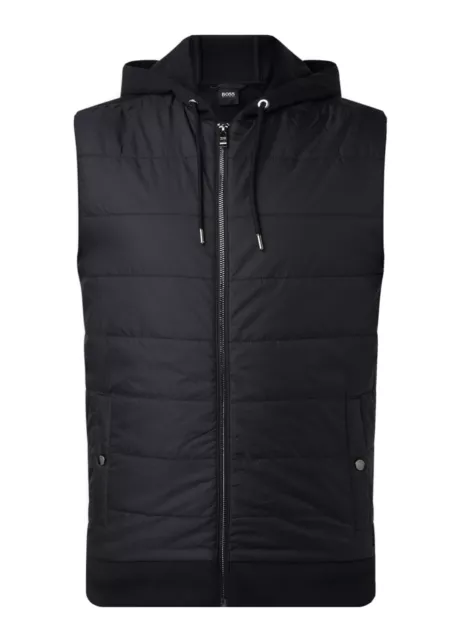 HUGO BOSS Landino Quilted Gilet Size L Color Black NWOT