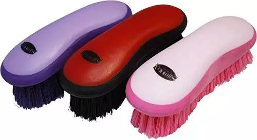 Showman Soft Grip Dandy Grooming Brush (Pink)