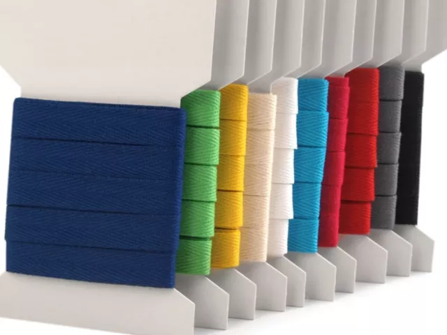 50m Köperband Rolle 10 mm Einfassband Wimpel Gurtband Farbe wählen Baumwollband