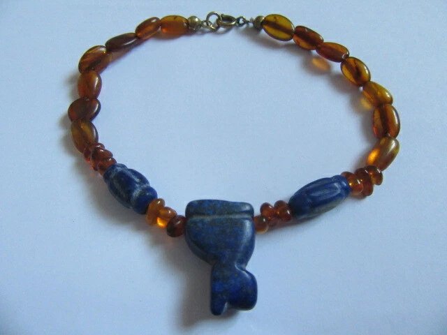 Bracelet Ancien En Bakélite Couleur Ambre - Occasion - Bijou Vintage Sans Marque