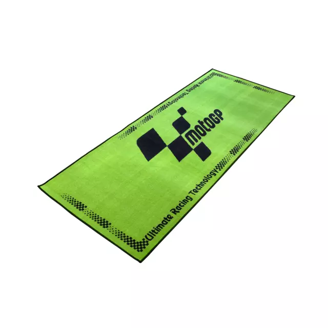 Motogp Green With Black Logo Pro Garage Pit Mat 190 X 80cm MGPMAT15