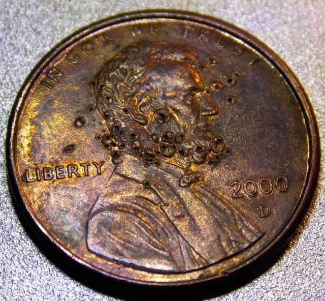 1 cent/Year 2000 D - Lincoln Memorial - Multi-Errors - U.N.I.Q.U.E ! !