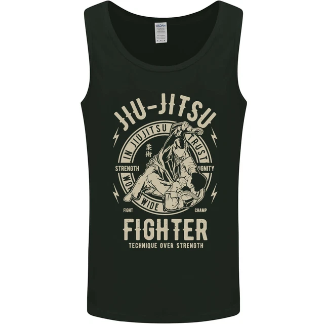 Gilet canotta da uomo Jiu Jitsu Fighter arti marziali miste MMA