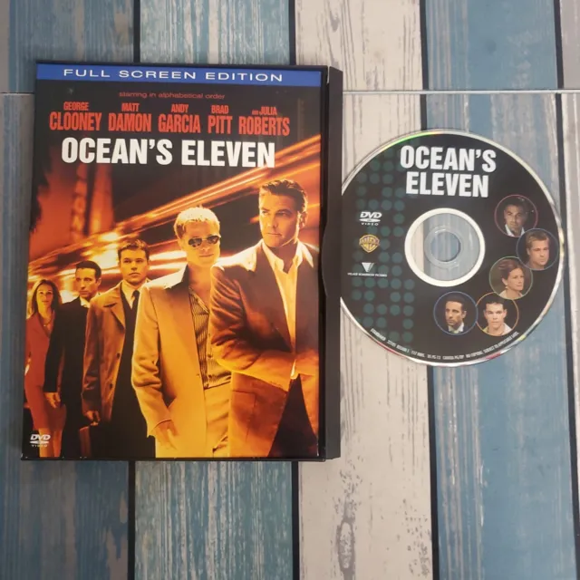 Oceans Eleven (DVD, 2002, Full Frame Edition) COMPLETE! Very Nice Disc!