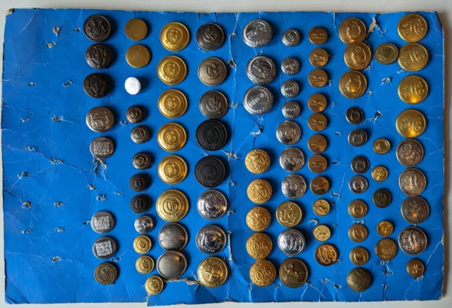 Large lot livery buttons x90 vintage on card golf hunting