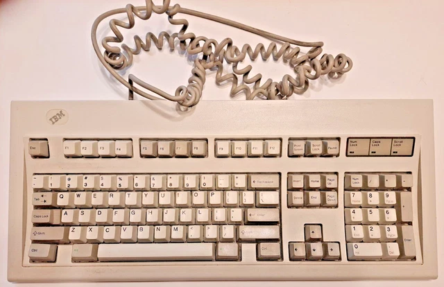 M2 Spring Keyboard GENUINE IBM MODEL M Buckling Spring Keyboard PS/2 Complete and all keys ...