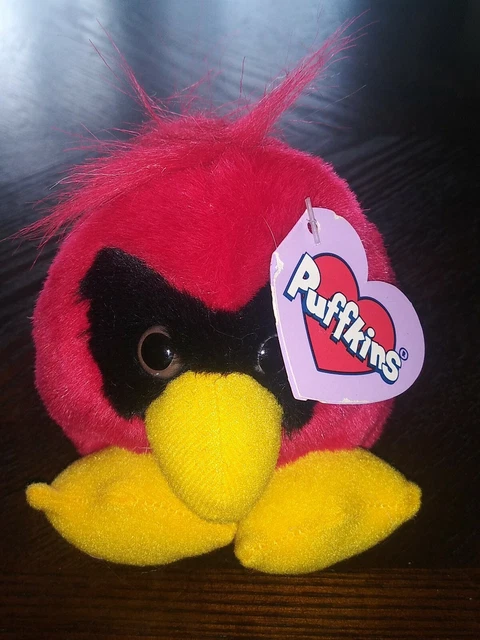 PUFFKINS CASEY THE Cardinal Plush With Tags Bird Stuffed Animal