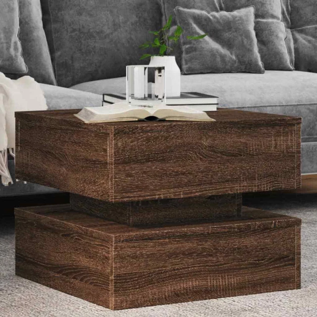 Prolenta Premium - Meuble TV avec lumières LED chêne marron 100x35x40 Prolenta Premium - Meuble TV avec lumières LED chêne marron 100x35x40