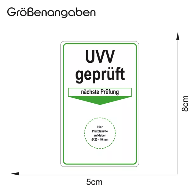 Prütetiketten Autocollant Ensemble Uvv 2022 - 2027 Nächste Test PVC Film - R179 2