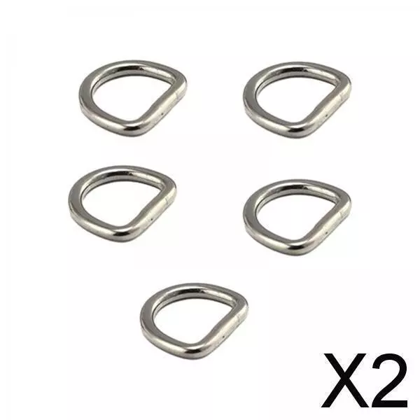 2X 5 Piezas Anillos D Extra Gruesos Para Bolsos Hardware, Cinturones Anulares, Corbatas,