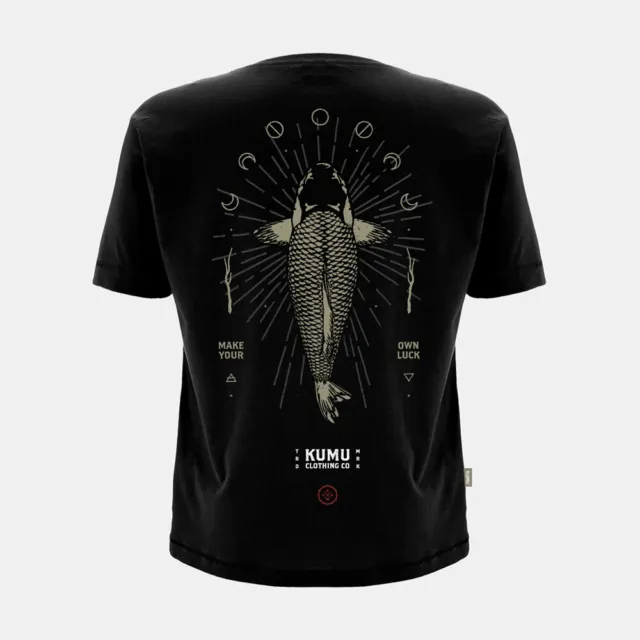 Kumu Make Your Own Luck T-Shirt Tee - Black - All Sizes - Carp Fishing Clothing