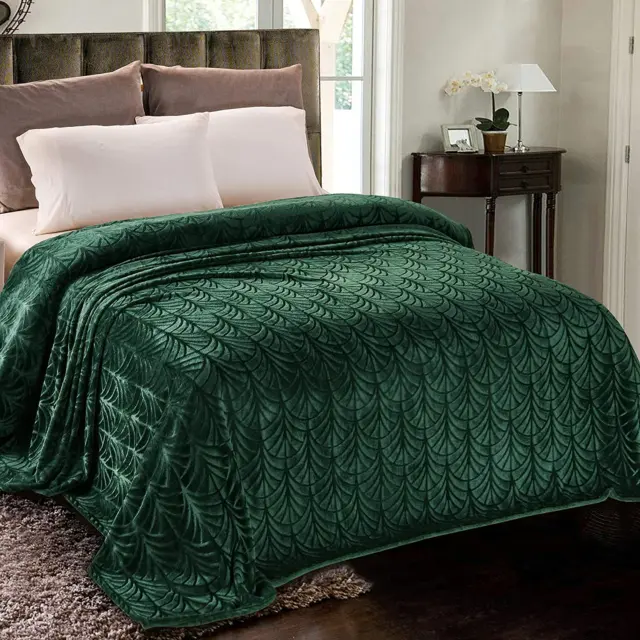 Flannel Fleece King Size Bed Blanket, Soft Velvet Lightweight Bedspread Plush Fl