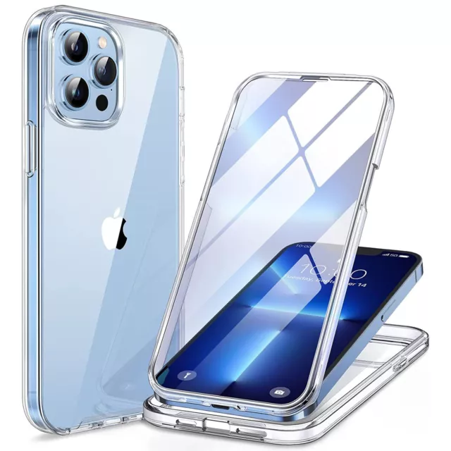 CLEAR FULL BODY 360 Case iPhone 15 14 13 12 Pro XS Max XR Shockproof Phone Cover