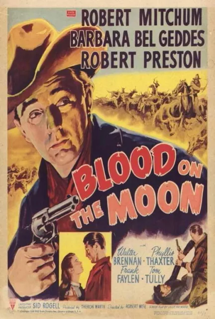 69962 Blood on the Moon Robert Mitchum Barbara Bel Wall 36x24 POSTER Print