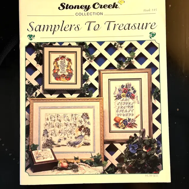 Stoney Creek SAMPLERS TO TREASURE Counted Cross Stitch Booklet Floral Angel Bird