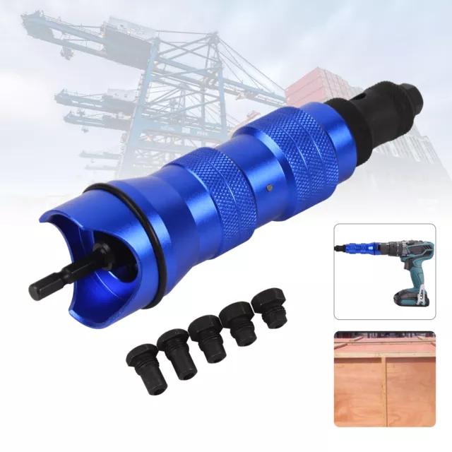 Blind Rivet Adapter Kit Electric Rivet Gun Head Drill Riveter Rivet Attachment