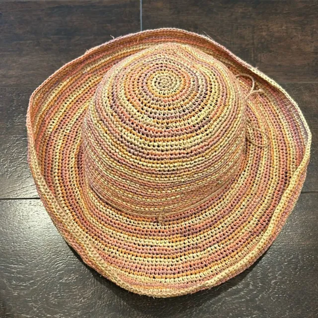 Helen Kaminski Multi-Colored Raffia Hat