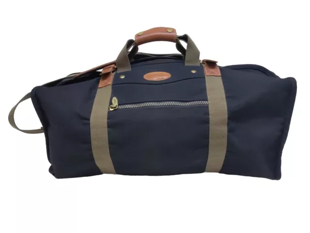 DAKOTA by TUMI Duffel Bag Weekender Carryon Black Canvas Leather Trim 24"