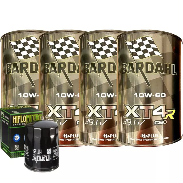 Kit Inspección Aceite Bardahl XT4R 10W60 Filtro para Moto Guzzi 1200 Sport 2009>