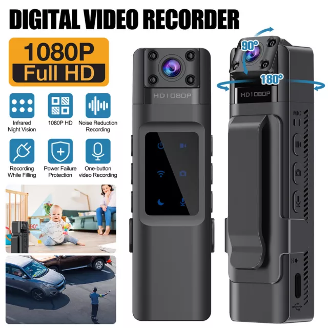 HD 1080P Mini Body Camera Portable Night Vision Police Cam Video Recorder DVR Au