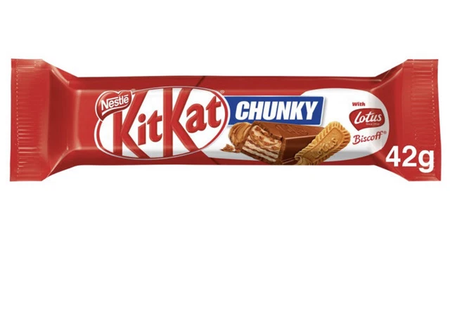 NESTLE KIT KAT Chunky Lotus Biscoff - 24 x 42g Full Box Standard ...