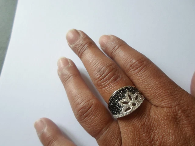 Bague Ajourée Soleil En Argent Massif 925/000 Rhodié Tailles 50 à 60
