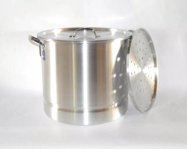 20 QT quart Tamale Steamer Vaporera Stock Seafood Pot Premium Thick Aluminum