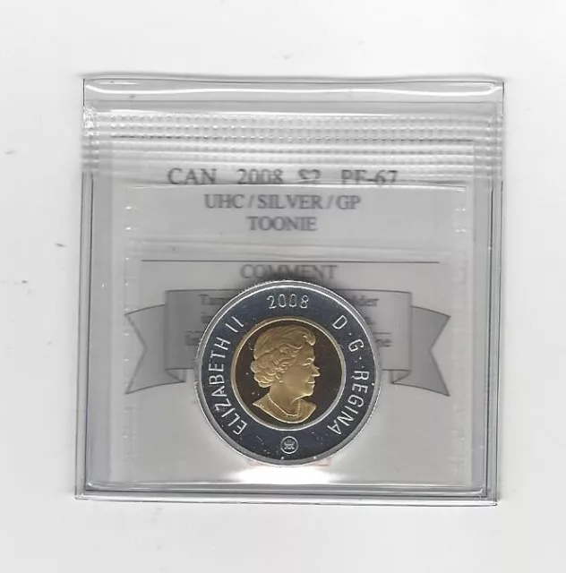 2008  Coin Mart Graded Canadian Toonie, Two Dollar PF-67 UHC Silver GP
