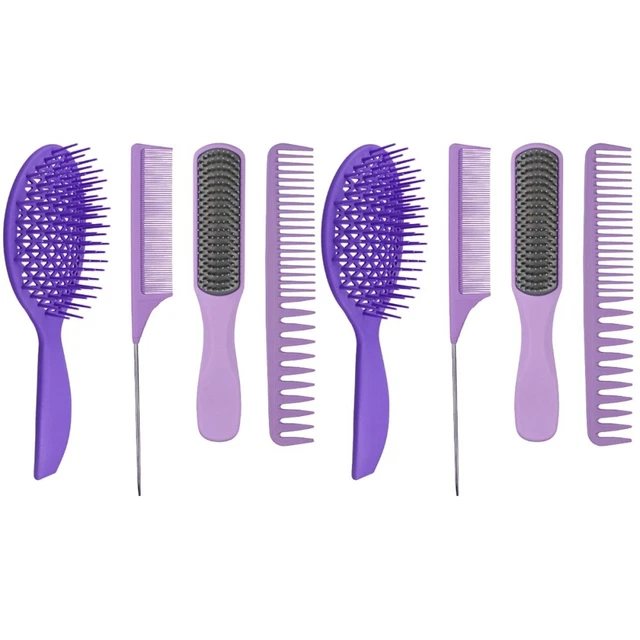 VITMOORY Haarkamm-Set – Breiter & Feiner Zahnkamm + Rattenschwanzkamm Für Damen & Herren (Schwarz)