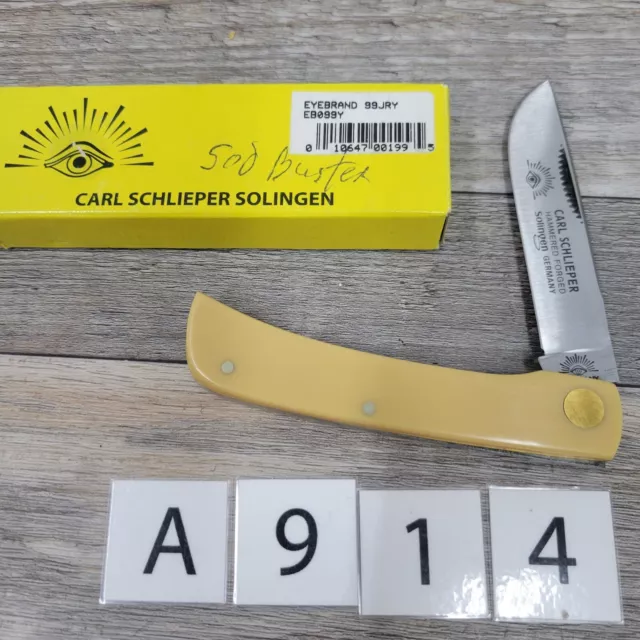GERMAN EYE BRAND CARL SCHLIEPER JUMBO WOOD SODBUSTER KNIFE SOLINGEN GERMANY  9560