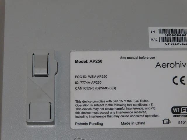 Lot 2x AEROHIVE AP250 DUAL BAND DUAL-RADIO 2.6GBPS GIGABIT ETHERNET ACCESS POINT