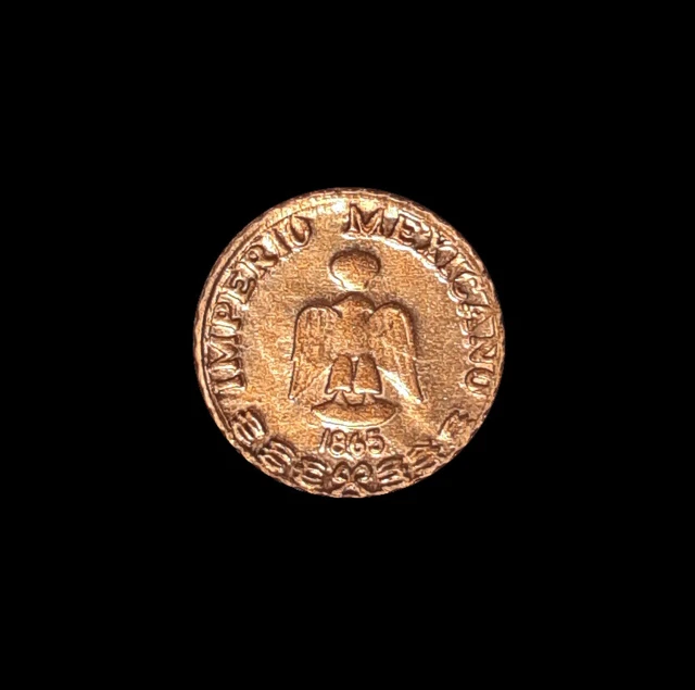 1865 RS MEXICO GOLD Emperor MAXIMILLIANO Gold.900 coin Unc. 1865 RS MEXICO GOLD Emperor MAXIMILLIANO Gold.900 coin Unc.