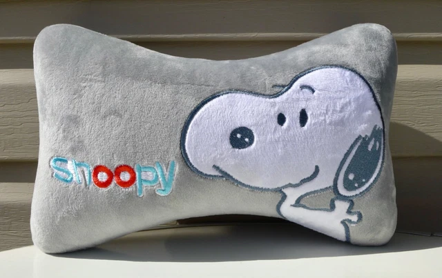 SNOOPY & PEANUTS Dog Bone Car Pillow Head Rest Memory Foam Travel Neck Support