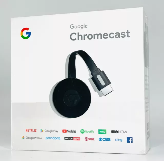 Google Chromecast (2nd Generation) HD Media Streamer - Black (SEALED)