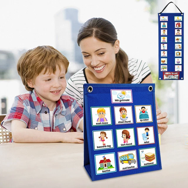 DAILY VISUAL SCHEDULE For Kid Daily Routine Cards Home Chore Chart ...