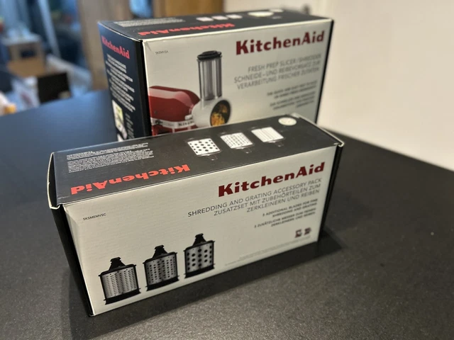Gemüseschneider KGS 5 Für KitchenAid Küchenmaschinen – Mit 3 Trommeln (raspeln, Schneiden, Reiben), Spülmaschinengeeignet