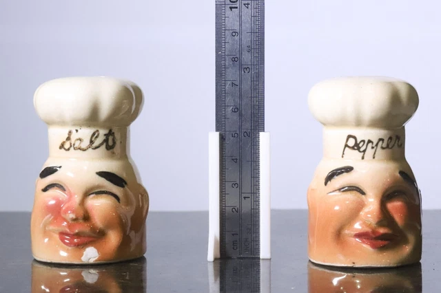 Chef Cook Heads - Vintage Salt & Pepper Shakers Japan