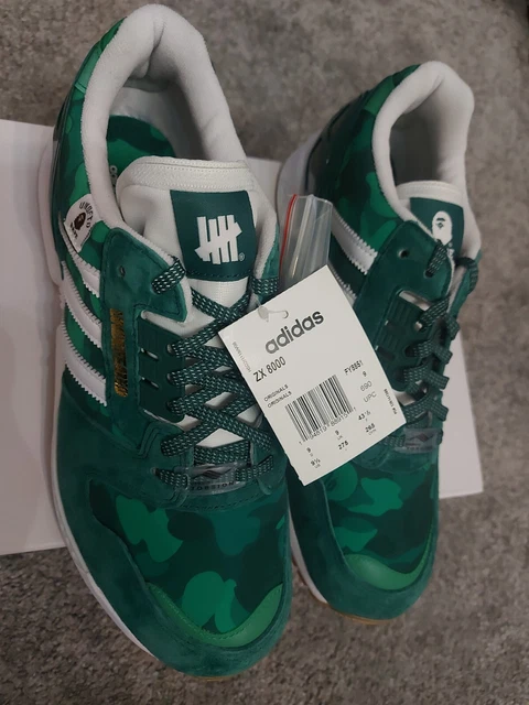 adidas zx 8000 undefeated Bape  43 1/3 Green camo neu mit Karton FY8851