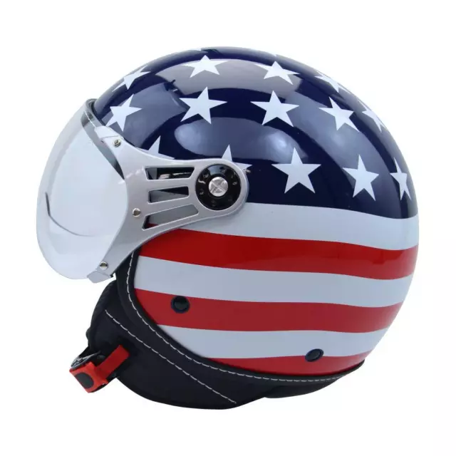 Motorradhelm Jethelm Chopperhelm Harley Helm CMX USA Flag Cafe Racer S, M, L, XL 2