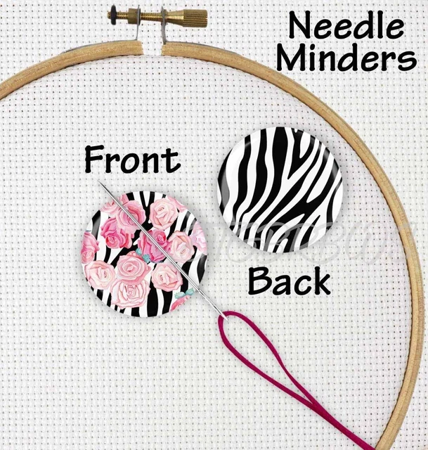 Needle Minder, Needle Keeper, Needle Nanny, Magnet, Pin Holder, Zebra Print