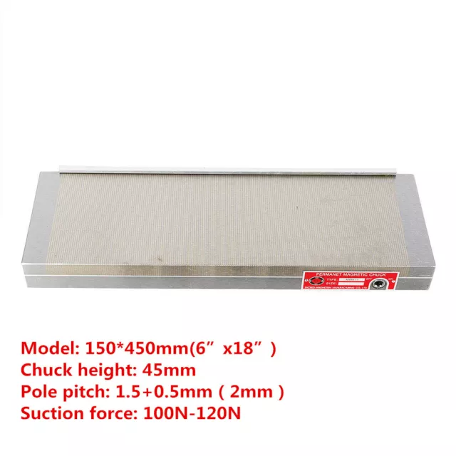 6×18 Inch Lathe Metalwork For Grinding Milling Machine Magnetic Sucker 150x450mm
