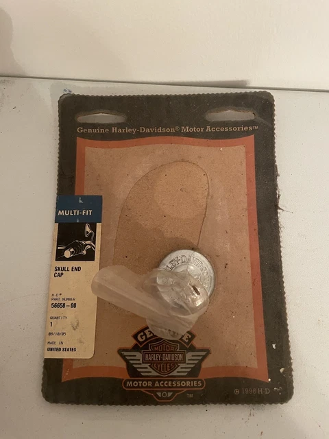 Harley Davidson Skull Hand Grip End Cap for Handles in Chrome 1 only